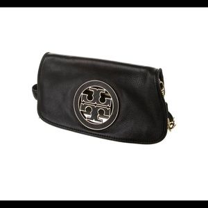 Tory Burch black/gold cross body purse